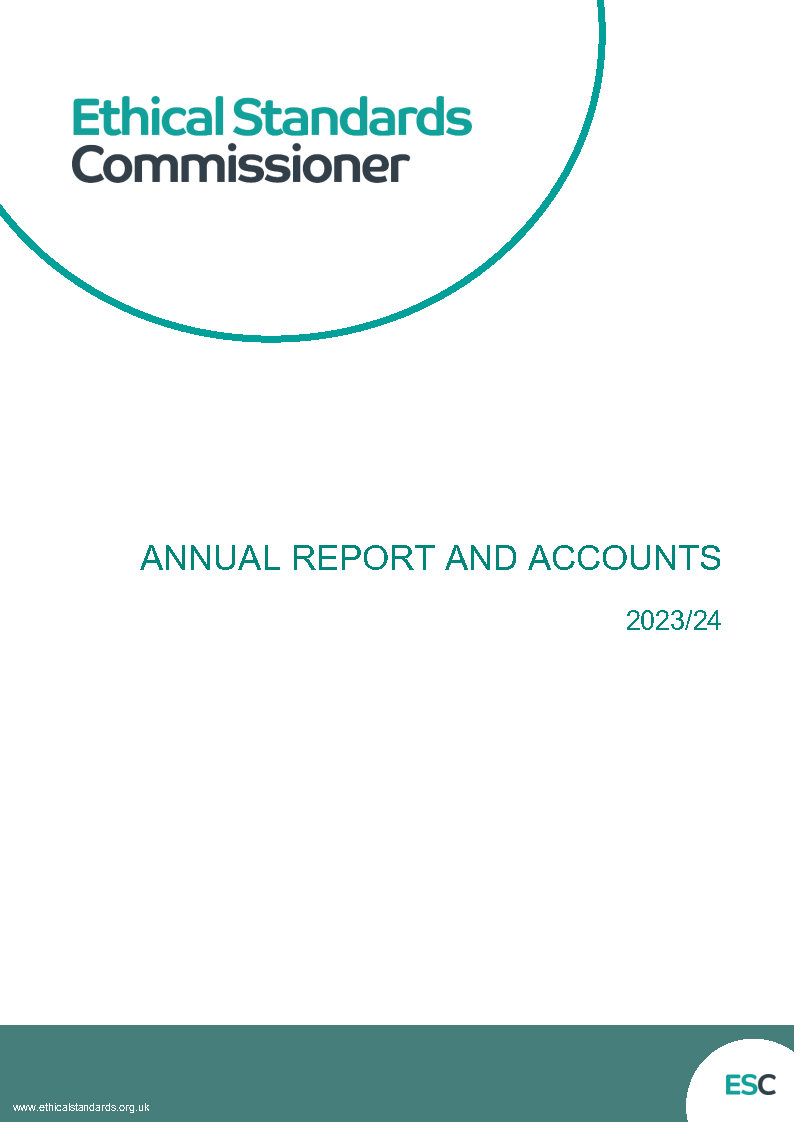 ESC Annual report and accounts 2023-24 cover page