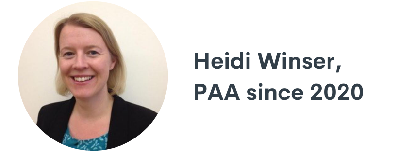 Heidi Winser, PAA since 2020